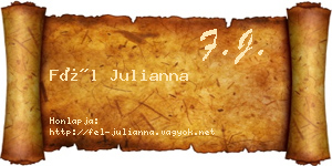 Fél Julianna névjegykártya